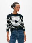 Cashmere Striped Crewneck