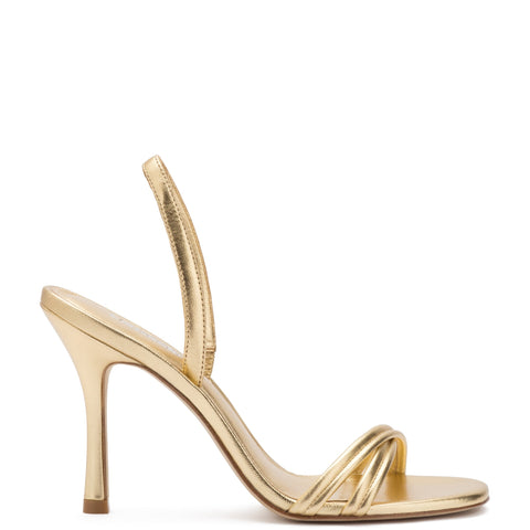 Annie Sandal In Gold Metallic Leather