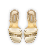 Annie Sandal In Gold Metallic Leather