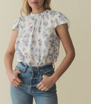 YVIE TOP -- BLEU FROLICKING FLORAL