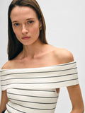 Organic Cotton Ribbed Off The Shoulder Top