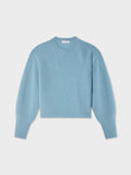 Cashmere Blouson Sleeve Crewneck