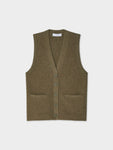 Cashmere Ribbed Button Vest