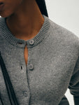 Merino Cashmere Crewneck Cardigan