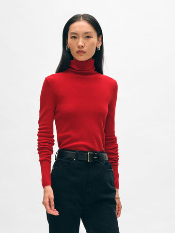 Superfine Merino Fitted Turtleneck