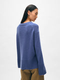 Cashmere Side Slit V Neck