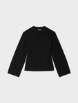 Merino Cashmere Waisted Crewneck