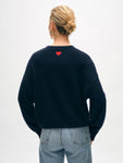 Cashmere Heart Drop Shoulder Sweater