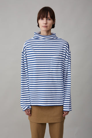 ONA LONG SLEEVE | BLUE AND WHITE STRIPE