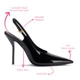 Larroudé x Altuzarra Pump In Black Patent Leather