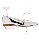 Irene Flat In Silver Specchio