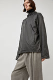 Amomento Glossy Nylon Half Zip Jumper in Charcoal