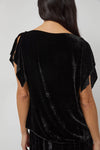 Baserange Olin Top in Black Velvet