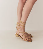 CASTILLE GLADIATOR SANDAL -- GOLD METALLIC