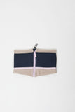 Elmer Fleece Reversible Neck Warmer in Beige and Navy