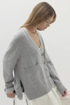 LAUREN BUTTON-UP CASHMERE CARDIGAN