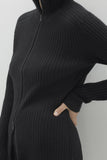 TYRA ZIP-UP CASHMERE SWEATER DRESS