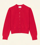 FAIRCHILD CASHMERE CARDIGAN -- TOMATO