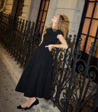 FRANCETTA DRESS -- BLACK