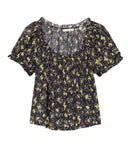 FREDERICA TOP -- NOIR WINDING BLOSSOMS