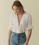 HENRI TOP -- SALT EYELET