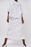 INSHADE Long Sequin Skirt in White