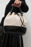 Il Bisonte Marini Bucket Bag in Natural and Black