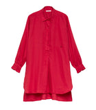 JORA LINEN DRESS -- SCARLET