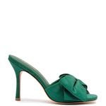 Elle Mule In Emerald Fabric