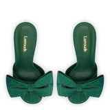 Elle Mule In Emerald Fabric