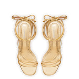 Sara Sandal In Gold Metallic Leather