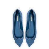 Flora Ballet Flat In Blue Denim