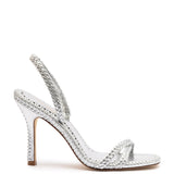 Annie Sandal In Silver Metallic Leather