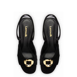 Mayfair Sandal In Black Suede