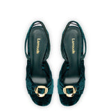 Mayfair Sandal In Jungle Velvet