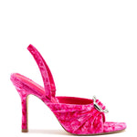 Mayfair Sandal In Pink Velvet