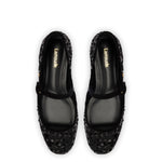 Blair Ballet Flat In Black Sequins