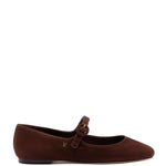 Blair Ballet Flat In Brown Suede