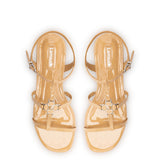 Hana Flat In Tan Patent Leather