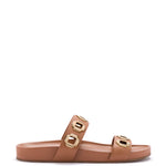 Milan Slide In Caramel Leather