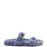 Milan Slide In Blue Faux Fur