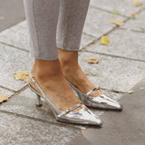 Ines Pump In Silver Specchio