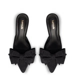 Mini Elle Pump In Black Fabric