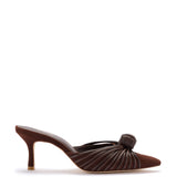 Mini Valerie Pump In Brown Suede