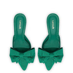 Mini Elle Pump In Emerald Fabric