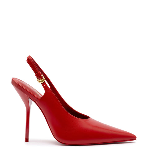 Larroudé x Altuzarra Pump In Blood Red Leather