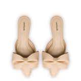 Elle Flat Mule In Beige Raffia