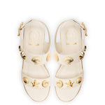 Madison Espadrille In Ivory Leather