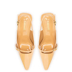 Ines Hi Pump in Tan Patent Leather