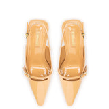 Ines Hi Pump in Tan Patent Leather